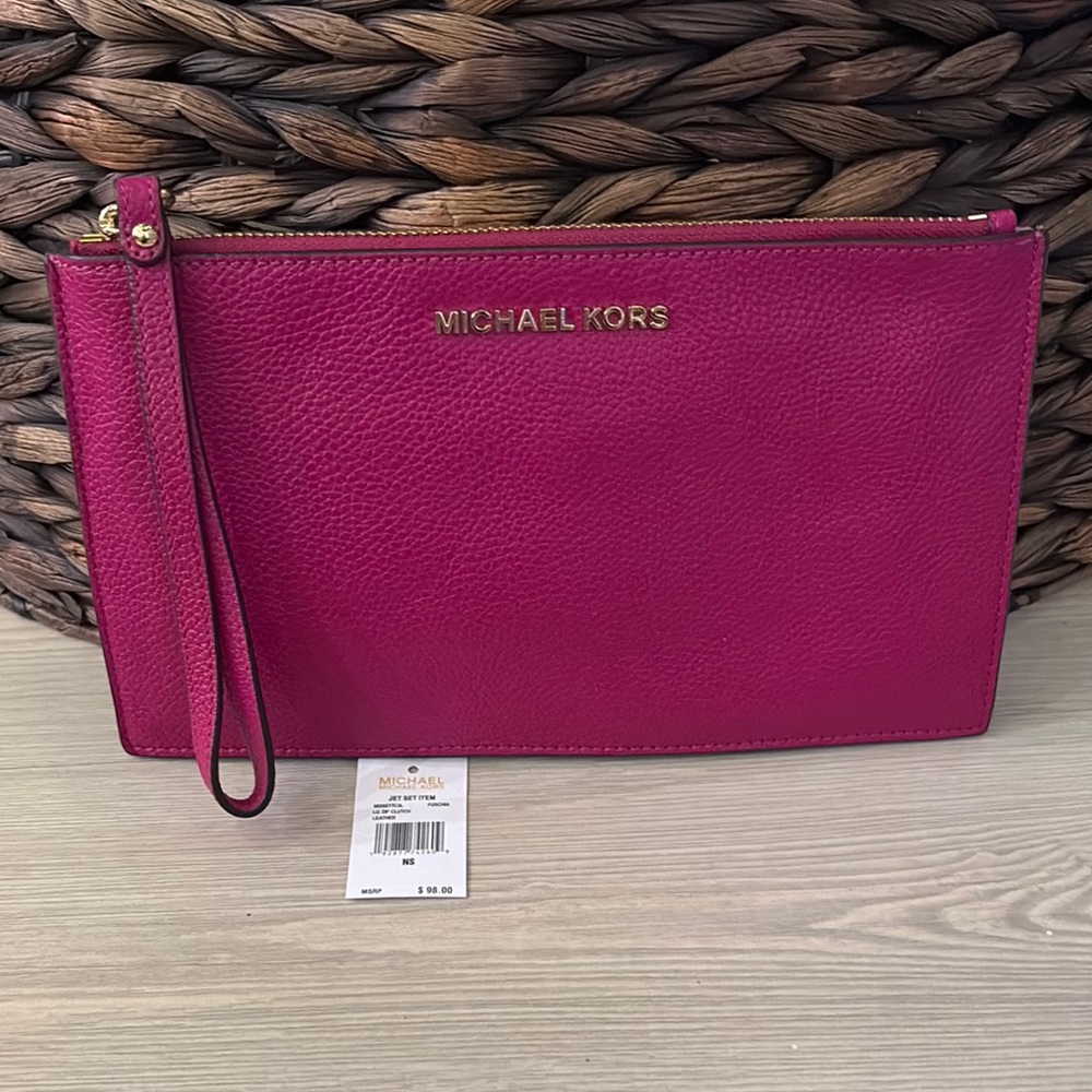 Michael Kors Pink Wristlet Clutch